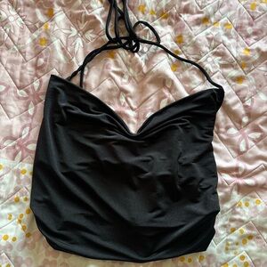 Elegant Black Halter Top